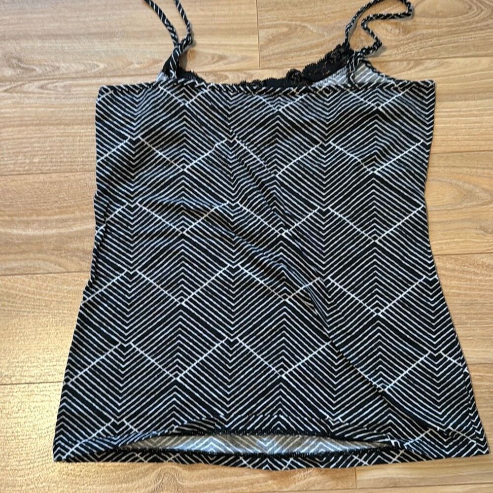 Ann Taylor Loft‎ Black and White Tank Top Size Medium - Picture 5 of 5